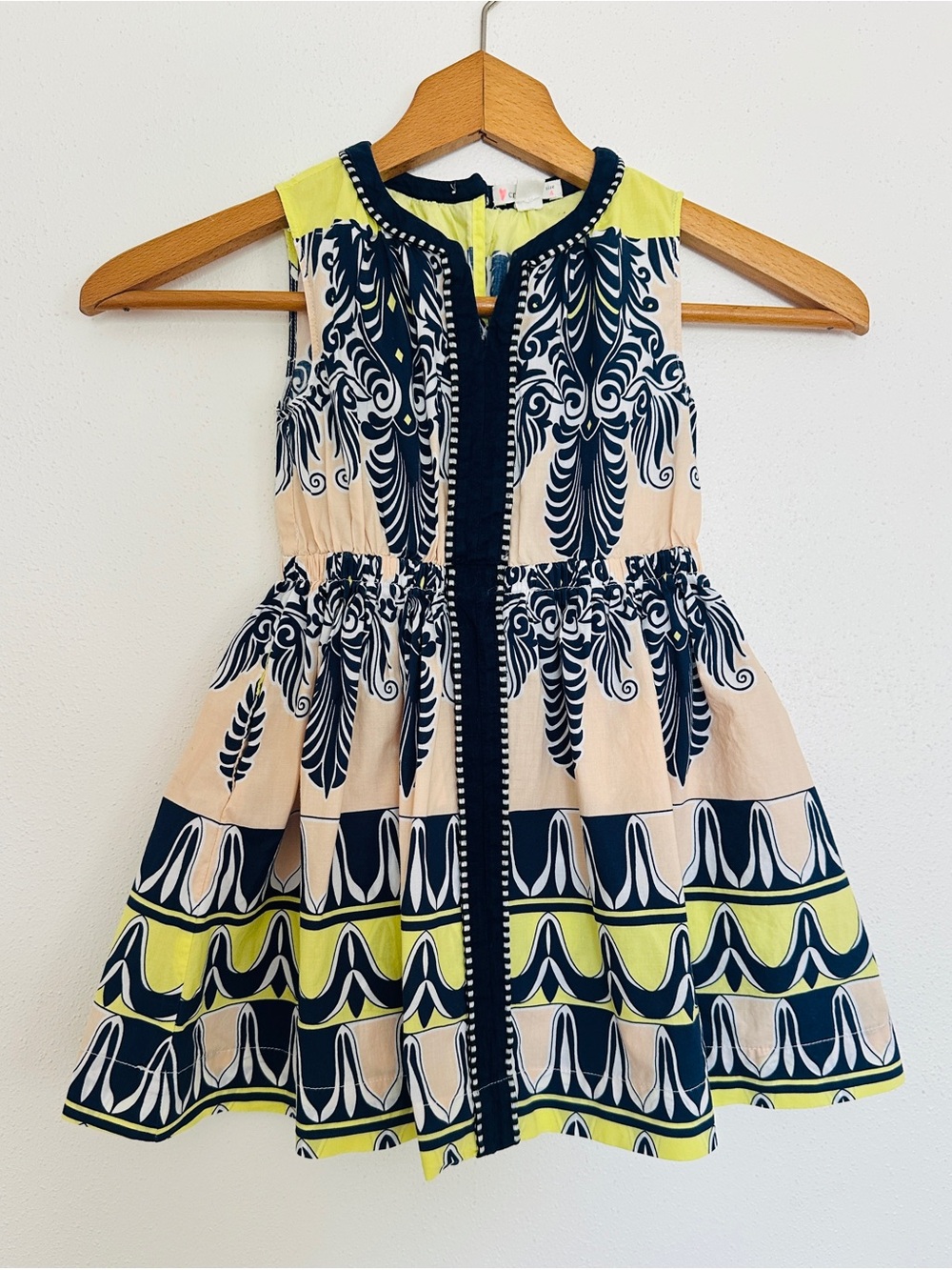 Crewcuts J. Crew Girls Printed Sleeveless Dress Size 4 Graphic Multi-Color